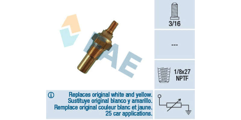 Temperature Switch 1Pin 1/8X27Nptf Ford (Kent,Essex,Koln) (FAE) (32080)