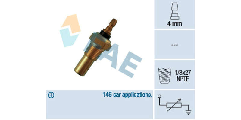 Temperature Switch 1Pin 1/8X27Nptf Honda (D1553,D16A,B18B,D17A,B20Z) (FAE) (32350)