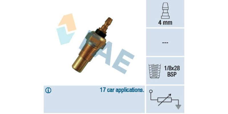 Temperature Switch 1Pin 1/8X28Bsp Ford,Mazda (B3,F2,R2,F8) (FAE) (32310FAE)