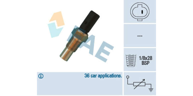 Temperature Switch 1Pin 1/8X28Bsp Toyota (1Uz,3S,5S,1Mz,4A,7A,1Kd,1Ad,3Zz,2Tr,1Kz,2Uz) (FAE) (32650)