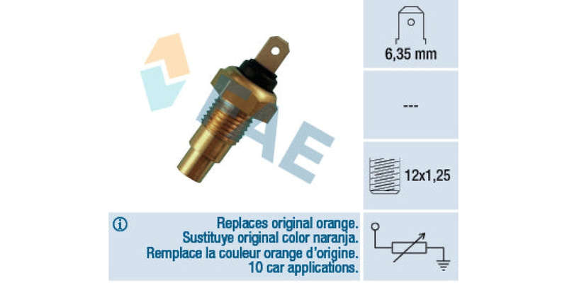 Temperature Switch 1Pin M12X1.25 Nissan Terrano 2.7Tdi (Td27Ti) (FAE) (31520)