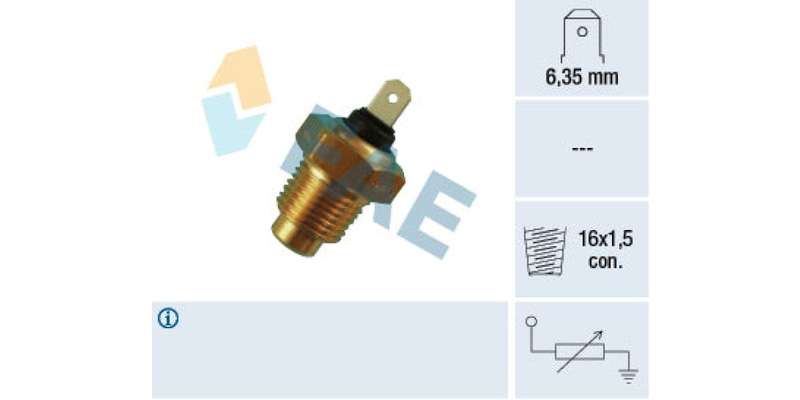 Temperature Switch 1Pin M16X1.5 Fiat Uno (124,125,128,131,132,178,156,160A,178B) (FAE) (31140)