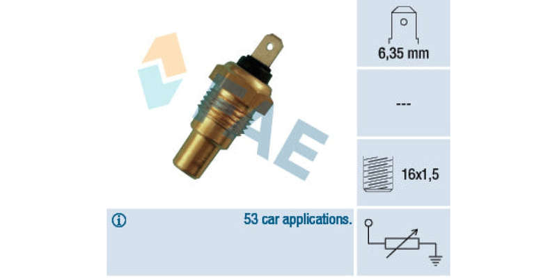 Temperature Switch 1Pin M16X1.5 Toyota (3Kh,3Tb,7R,6R,16R,8R,18R,3T,12R,5R,F,2F) (FAE) (31310)
