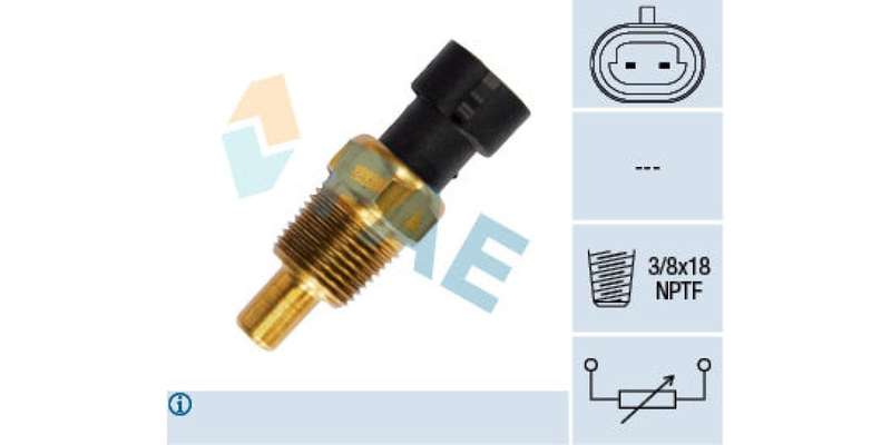 Temperature Switch 2Pin 3/8X18Nptf Deowoo,Isuzu,Opel (C18,C20,6Vd1,4Ee1T,Y17Dt,Z17Dth) (FAE) (33340)