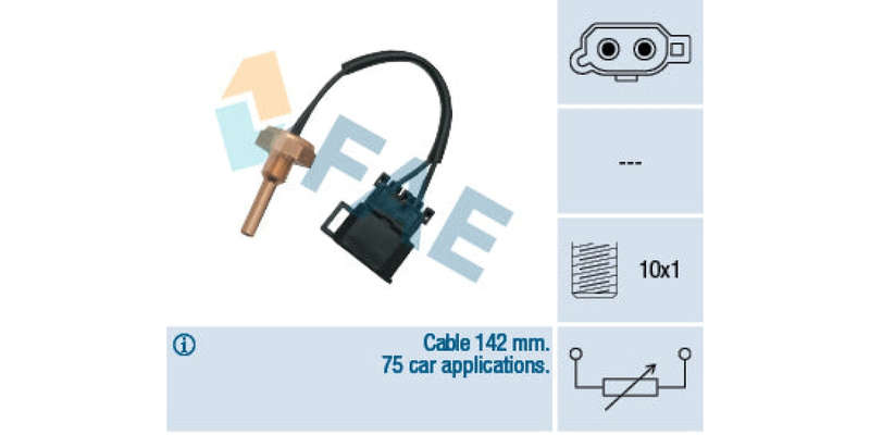 Temperature Switch 2Pin M10X1 Renault Laguna Volvo 850,S40,S70,S90,V40,V90 (FAE) (32370)
