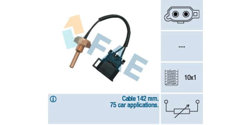 Temperature Switch 2Pin M10X1 Renault Laguna Volvo 850,S40,S70,S90,V40,V90 (FAE) (32370)