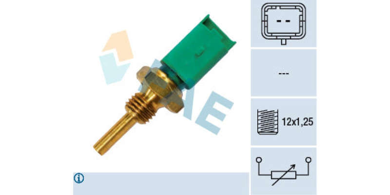 Temperature Switch 2Pin M12X1.25 Alfa 147,Fiat Grande Punto,Stilo,Opel Zafira (FAE) (33700)