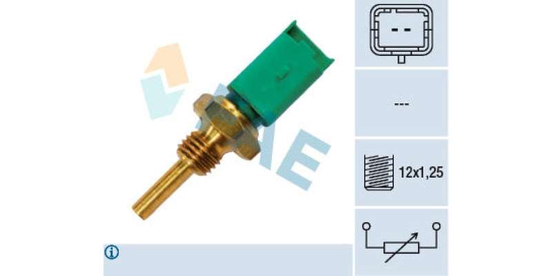 Temperature Switch 2Pin M12X1.25 Alfa 147,Fiat Grande Punto,Stilo,Opel Zafira (FAE) (33700)