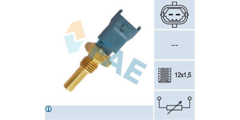 Temperature Switch 2Pin M12X1.5 Alfa 156,159,Brera,Spider,,Chev Captiva,Citroen Relay,Dodge Nitro...