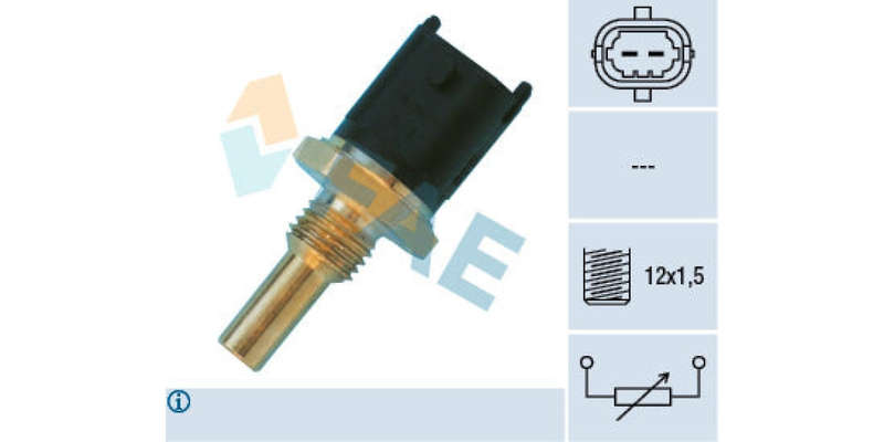 Temperature Switch 2Pin M12X1.5 Fiat 500 (199B5) Opel (Z18Xe1,Z18Xe,Z18Zer) (FAE) (33680)