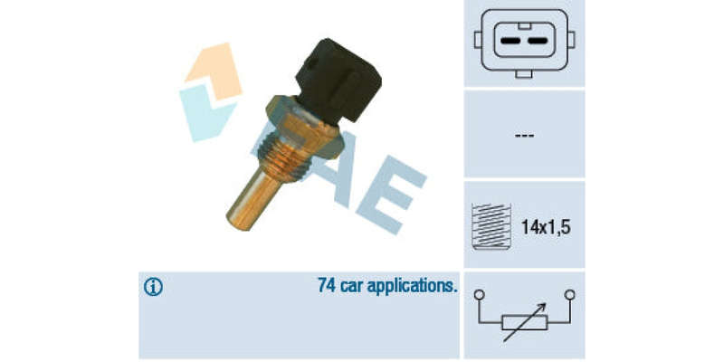 Temperature Switch 2Pin M14X1.5 Bmw E34,E36 (M40,M43,M42,M50,M51,M60) (FAE) (32560)
