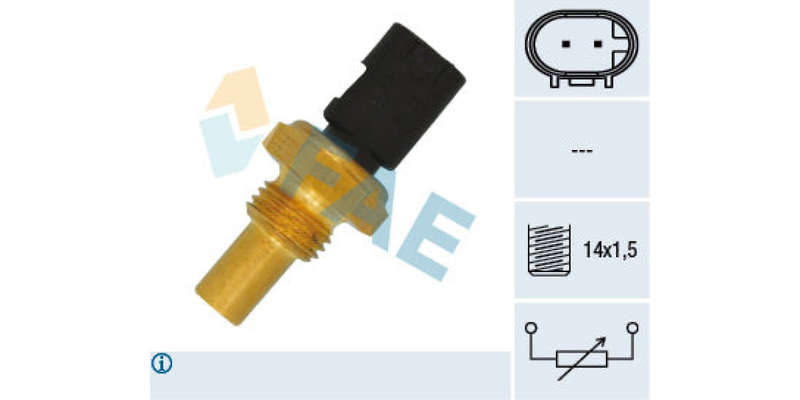 Temperature Switch 2Pin M14X1.5 Mercedes Om640,M111,Om646,Om605,M104,Om642) (FAE) (33035)