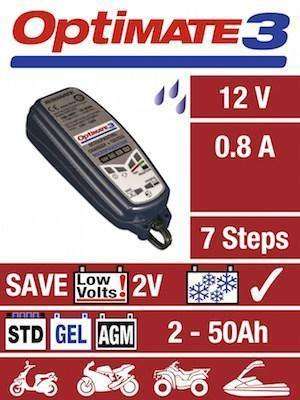 Optimate 3 Power Sport General Charger / Maintainer - Tm430