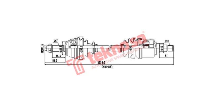 Wheel Drive Driveshaft Complete Ford Fiesta,Bantam,Ka 2001-2008 (Lh)