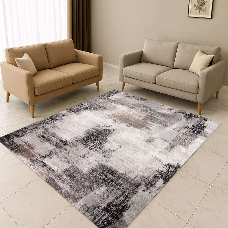 Merry Jemlo Grey Black Rug