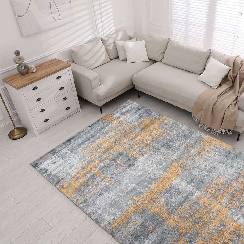 Joburg Nayru Grey Yellow Rug