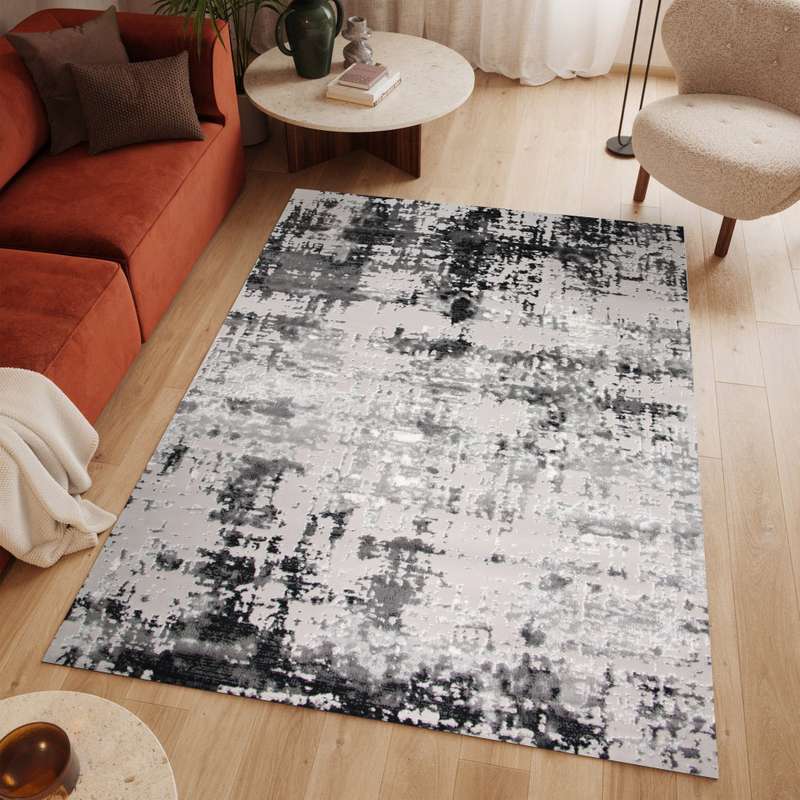 Alin Veraq Black Grey Rug