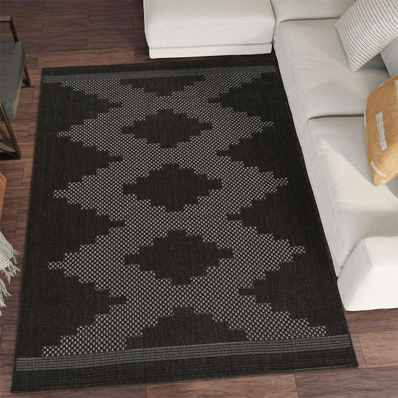 Natura Jute Zayla Black Rug