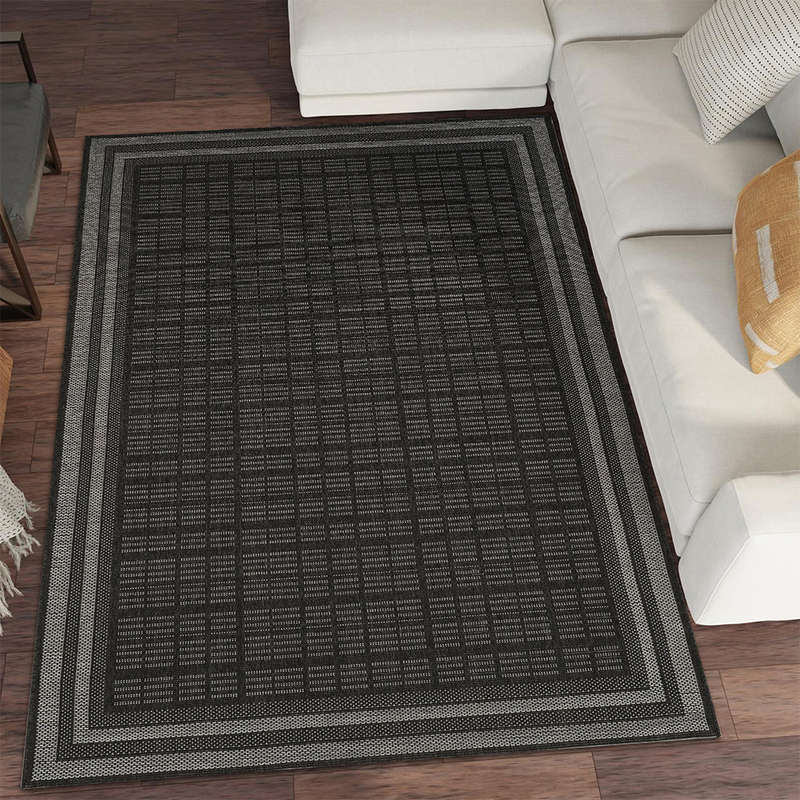 Natura Jute Wiora Black Rug