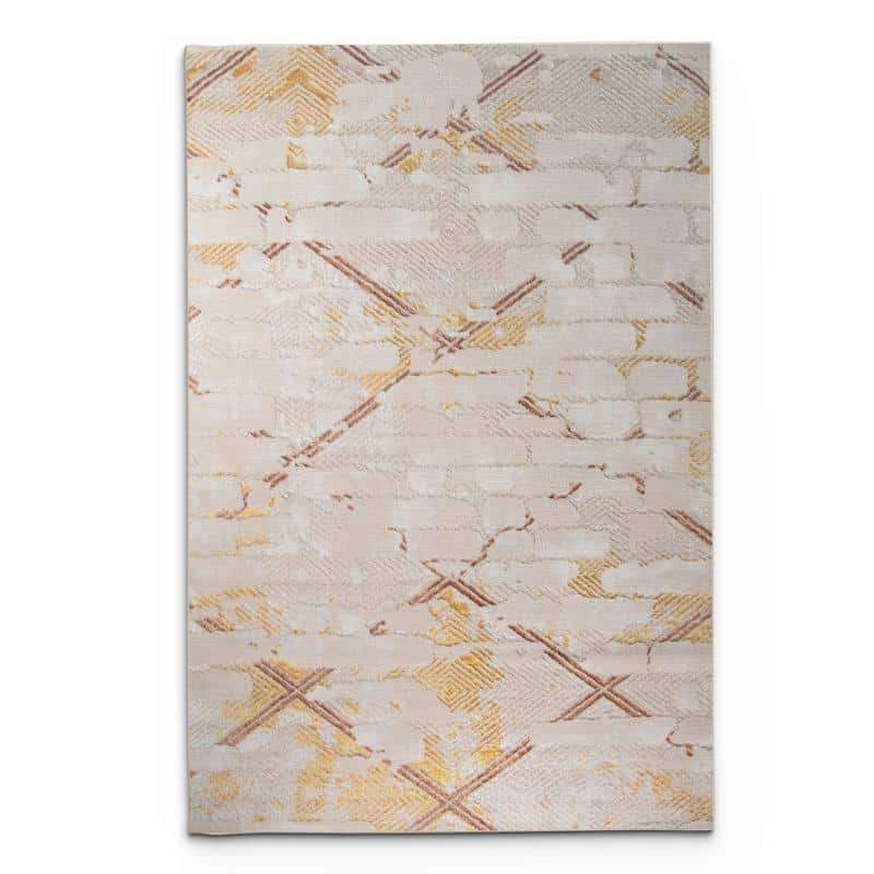 Alin Beige Gold Modern Rug - 05655A