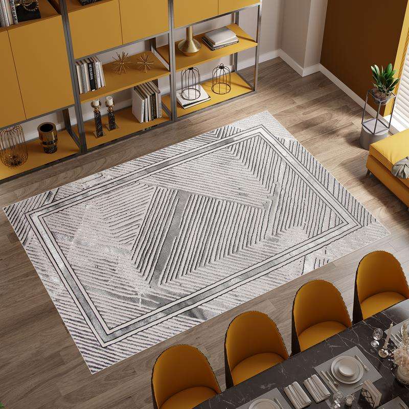Alin Black Grey Rug - 06605F