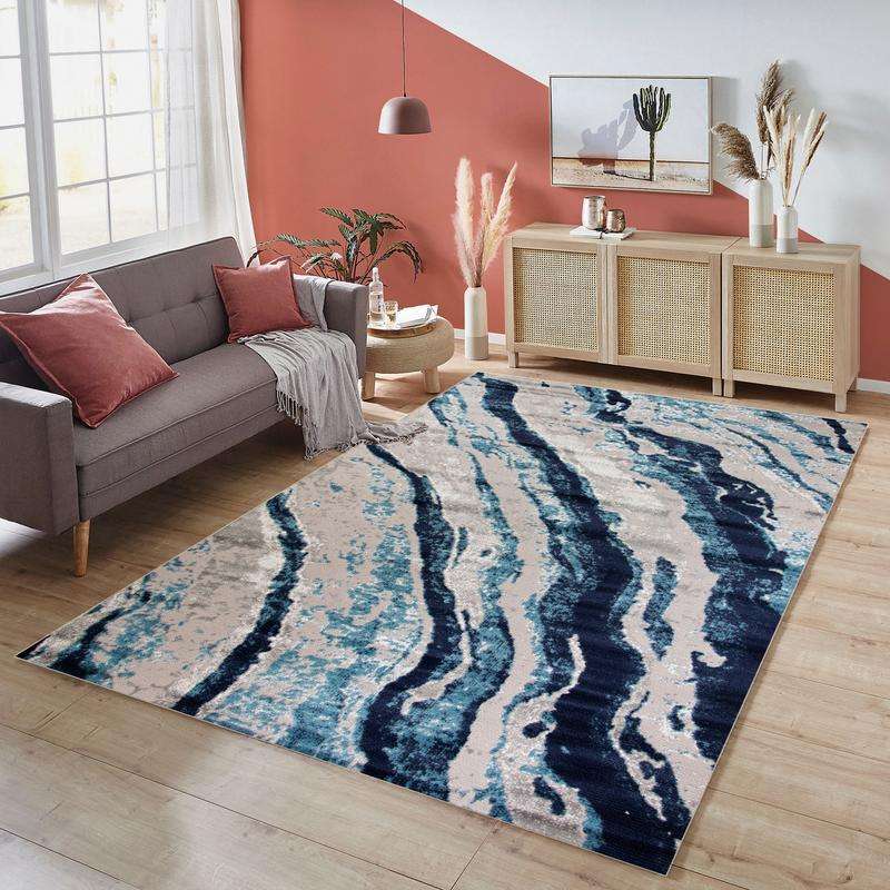 Alin Blue Grey Rug - 06733F