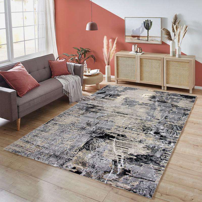 Alin Gold Grey Rug - 04457A