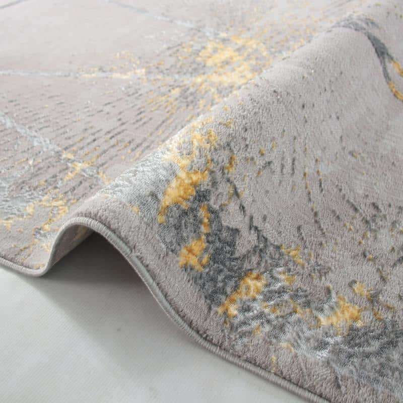 Alin Grey Gold Modern Rug - 05679A
