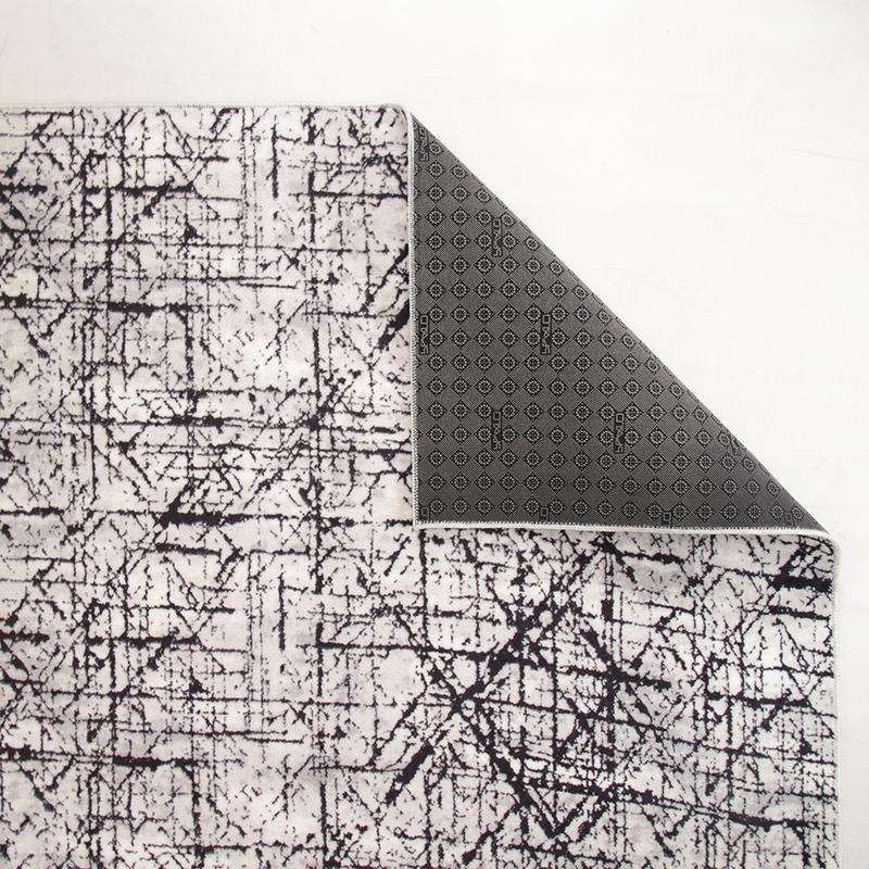 Digital Black Line Washable Rug