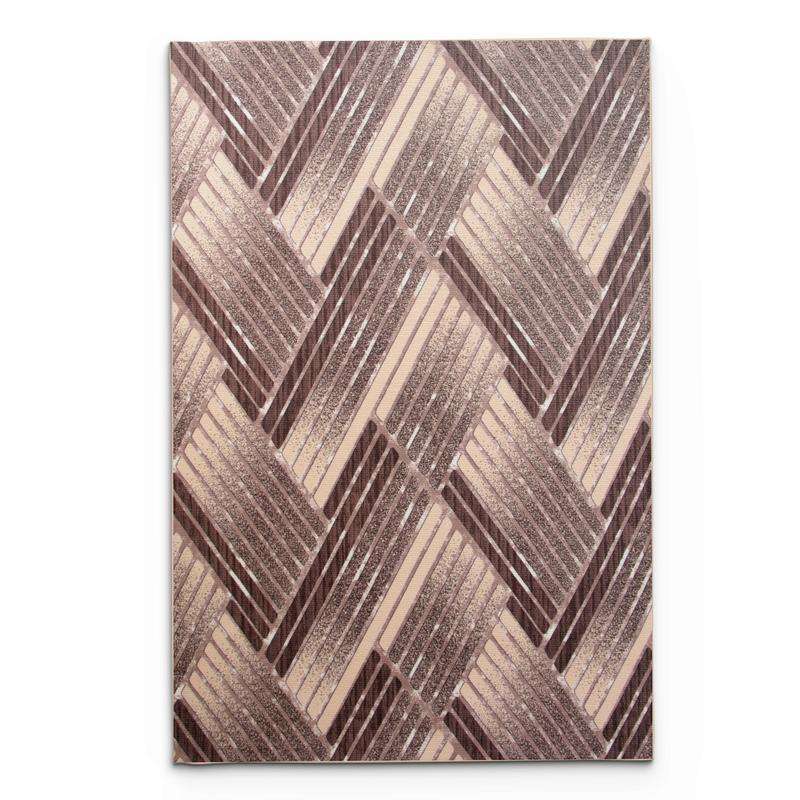 Digital Brown Arc Washable Rug
