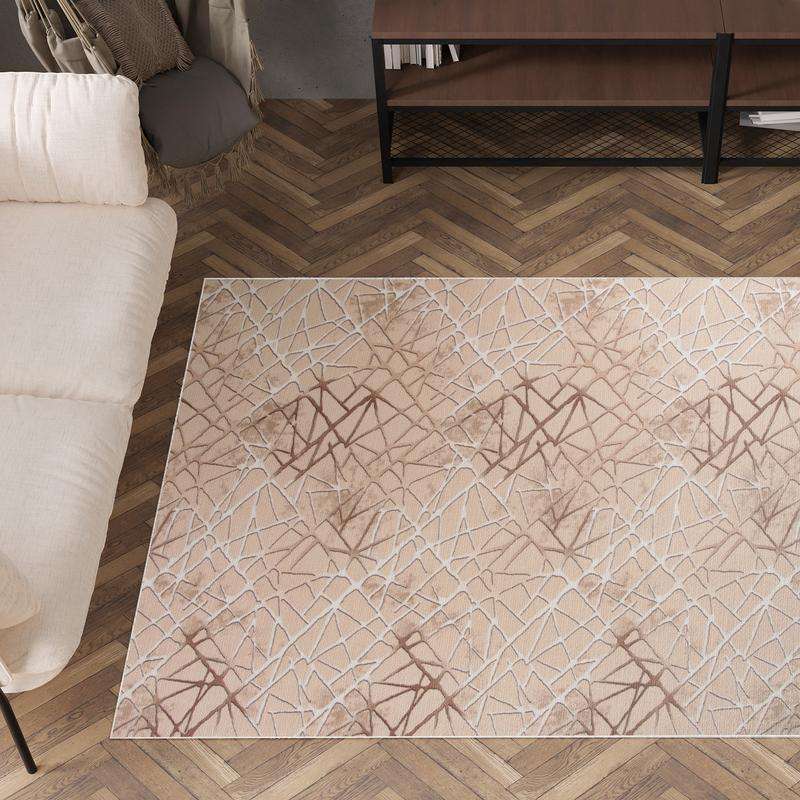Digital Brown Stone Washable Rug