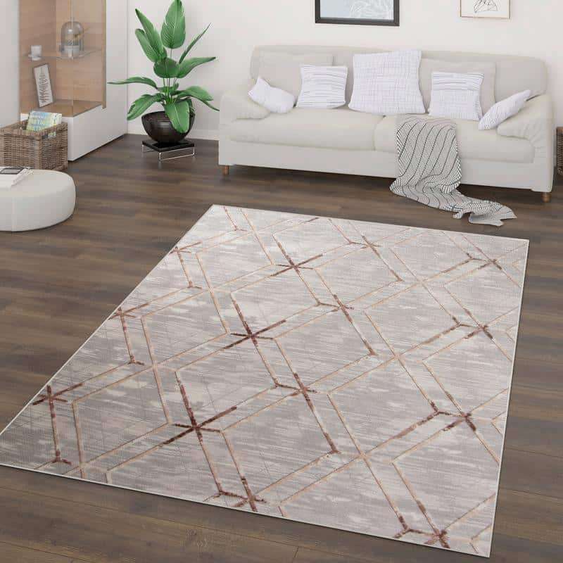 Digital Gold Line Washable Rug