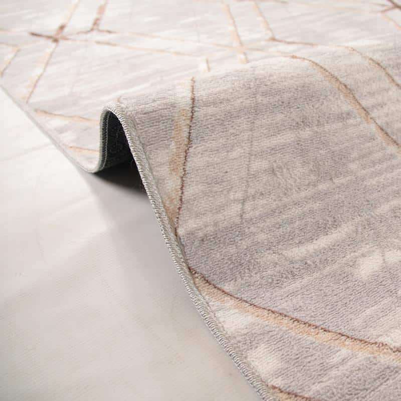 Digital Gold Line Washable Rug