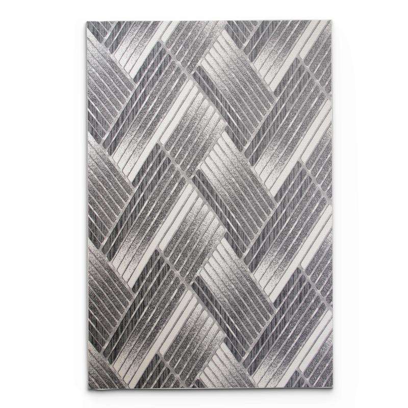 Digital Grey Arc Washable Rug