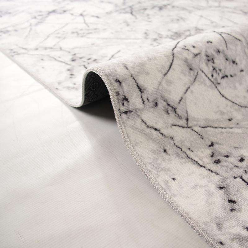 Digital Grey Crack Washable Rug