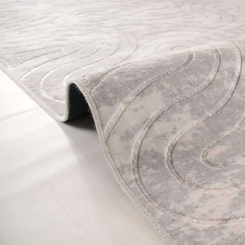 Digital Grey Maze Washable Rug