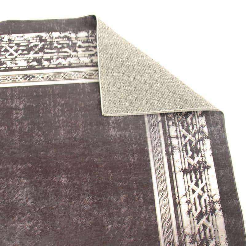 Digital Printer Black White Rug