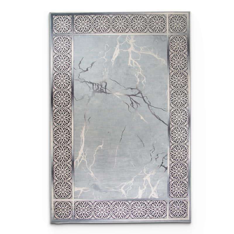 Digital Printer Grey Black Rug