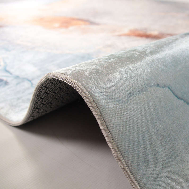 Digital Printer Grey Blue Rug