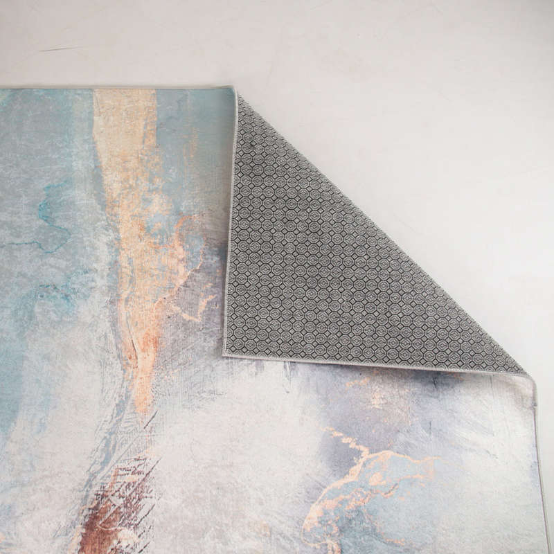 Digital Printer Grey Blue Rug