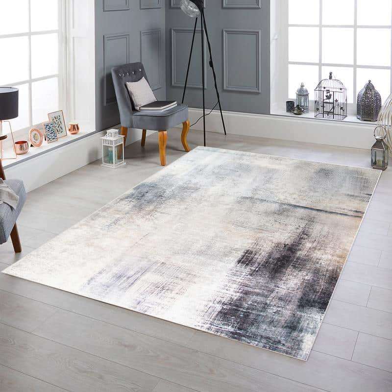 Digital Printer Grey Navy Rug