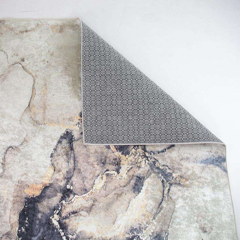 Digital Printer Soft Black White Rug