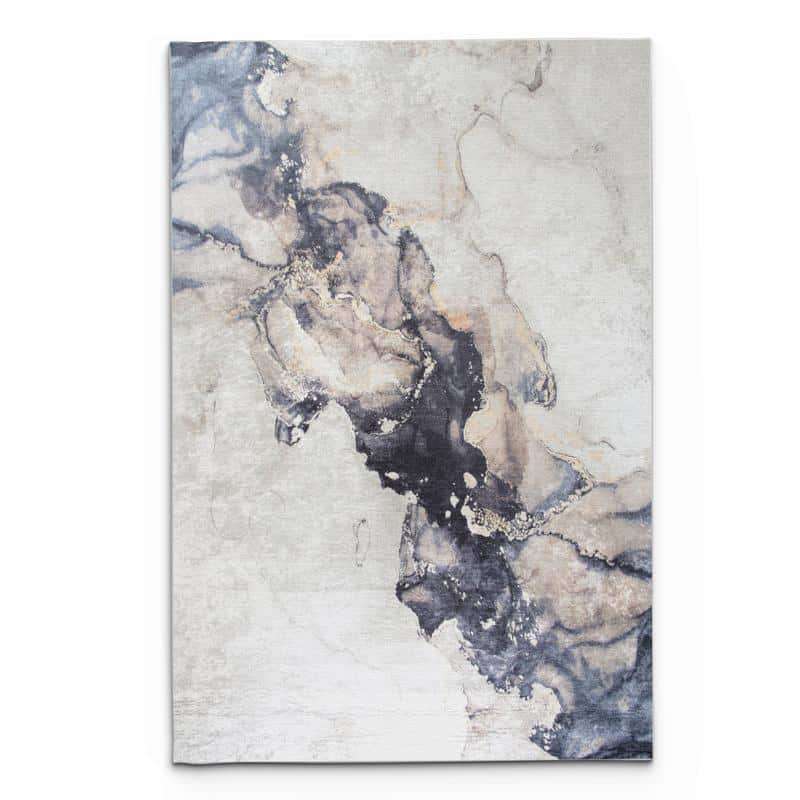 Digital Printer Soft Black White Rug