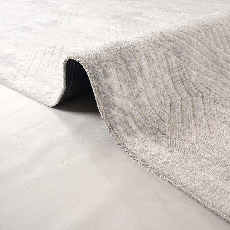 Digital Soft Grey Washable Rug