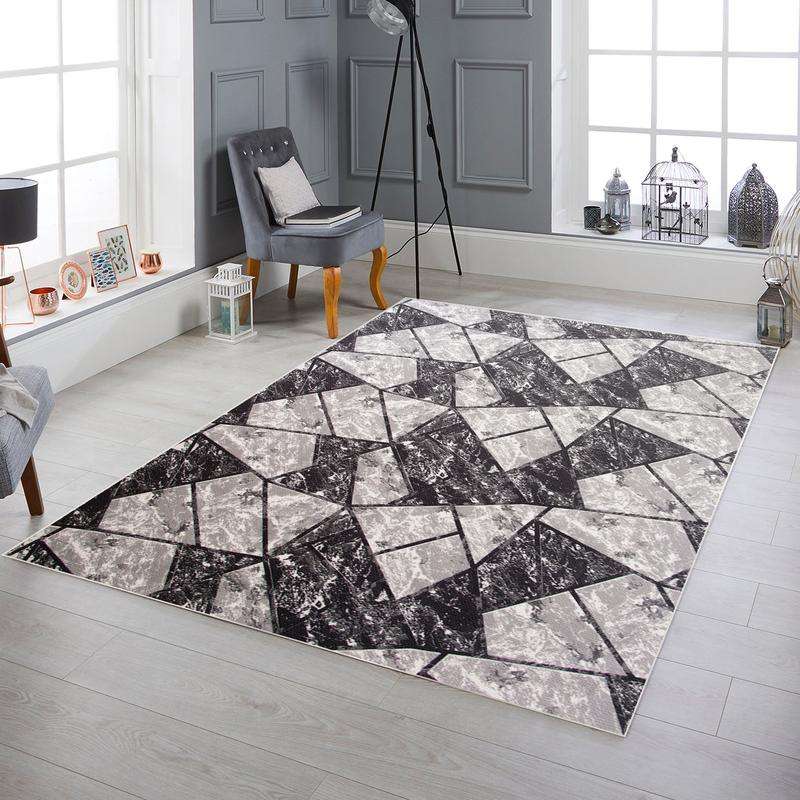 Digital Triangle Pattern Washable Rug