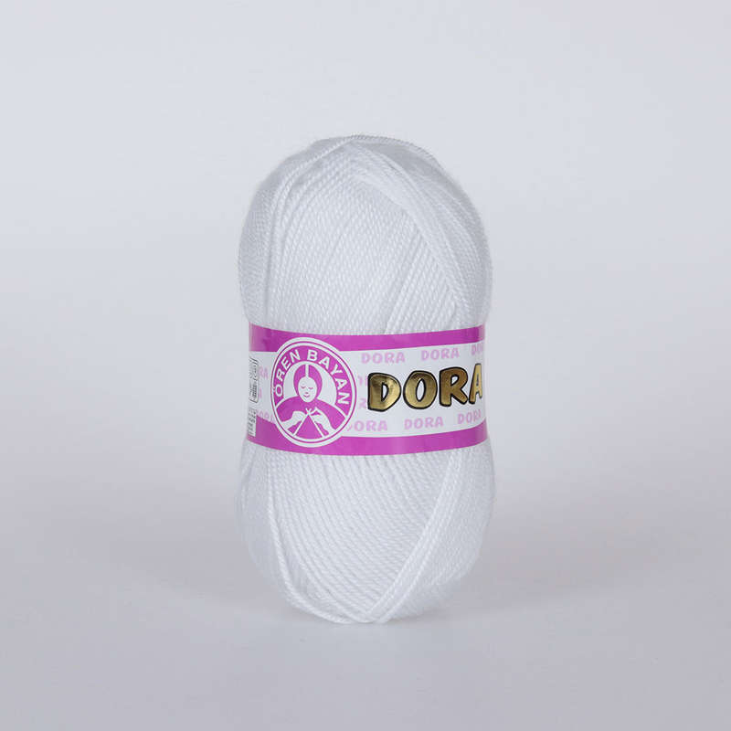 Dora Hand Knitting Yarn White
