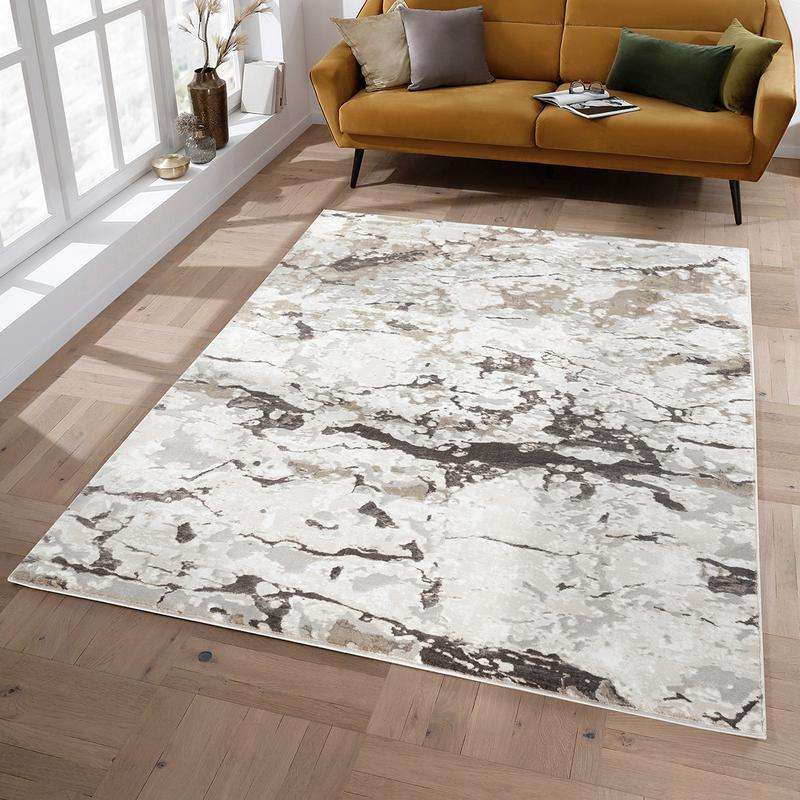Elit Crack Beige Brown Rug