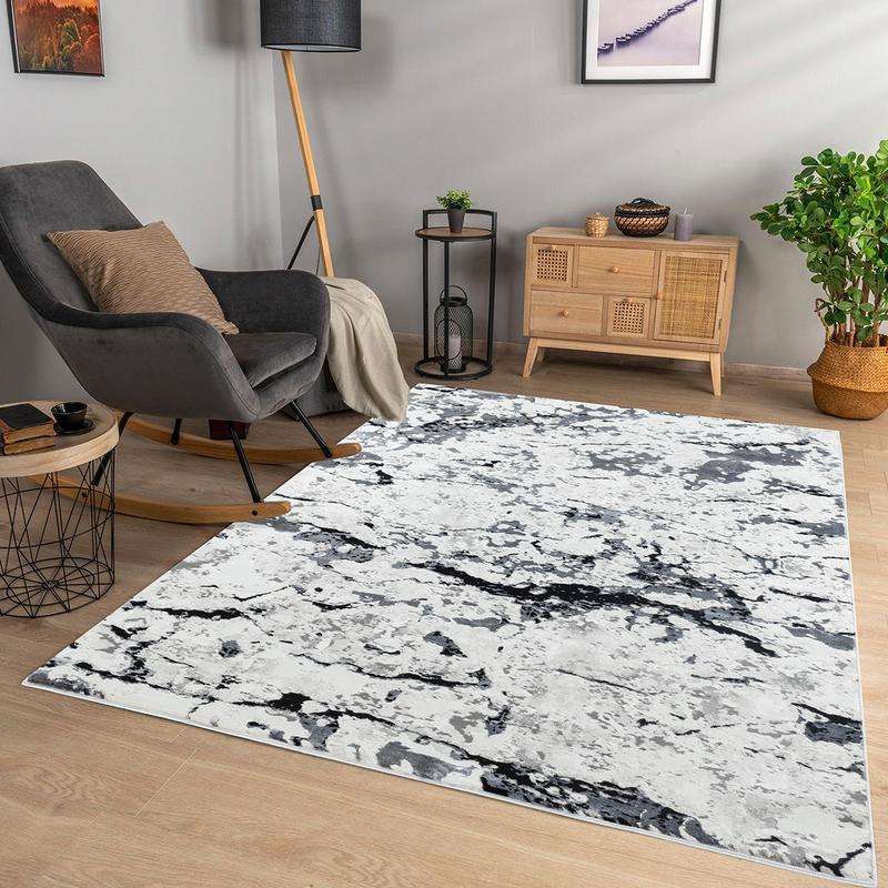 Elit Crack Grey Black Rug
