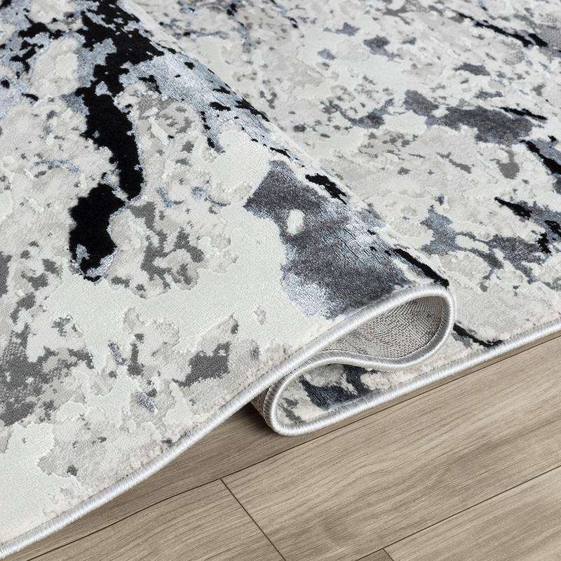 Elit Crack Grey Black Rug