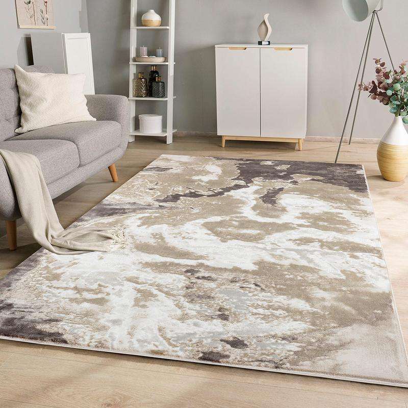 Elit Crimp Beige Brown Rug